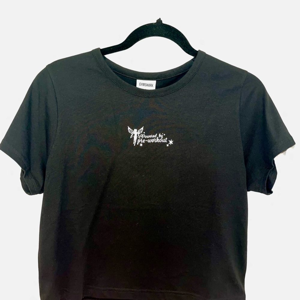Gymshark Fairy Pre Workout Baby Tee- Black